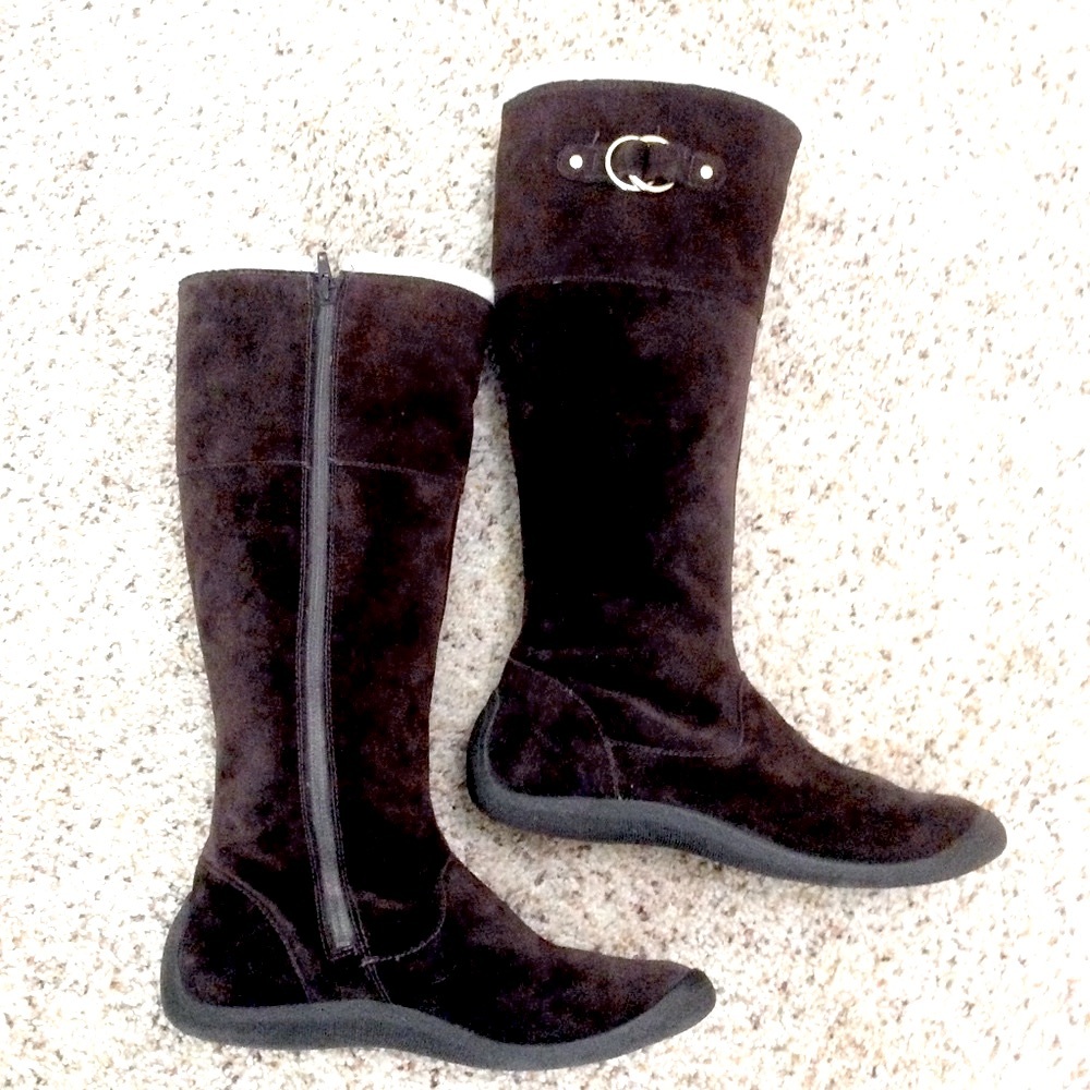 EUC Cole Haan Tall 15” Waterproof Dark Brown Suede 9B Streetwear Gorpcore